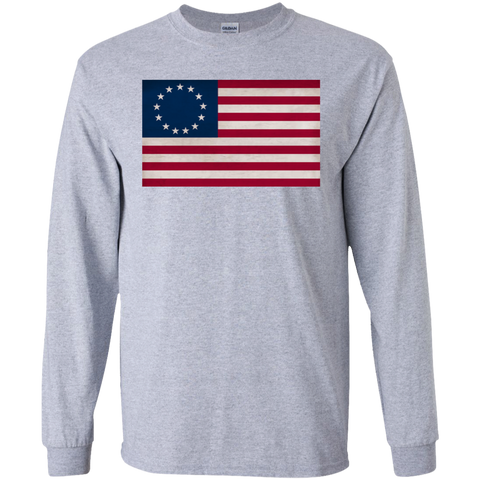 Betsy Ross Flag LS Cotton Ultra T-Shirt