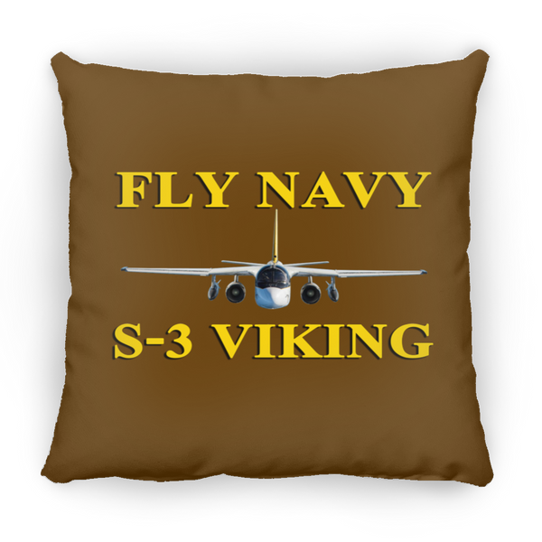 Fly Navy S-3 3 Pillow - Square - 16x16