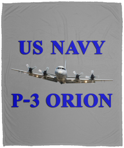 US Navy P-3 1 Blanket - Cozy Plush Fleece Blanket - 50x60