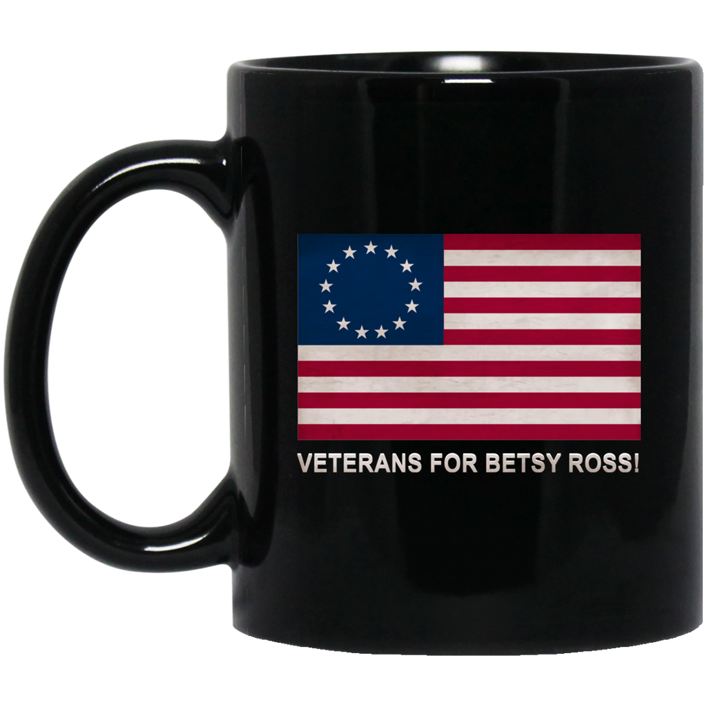 Betsy Ross Vets Black Mug - 11oz