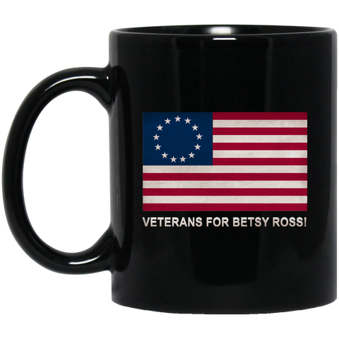 Betsy Ross Vets Black Mug - 11oz