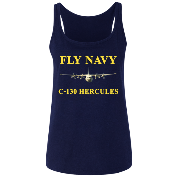 Fly Navy C-130 3 Ladies' Relaxed Jersey Tank