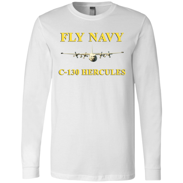 Fly Navy C-130 3 Jersey LS T-Shirt