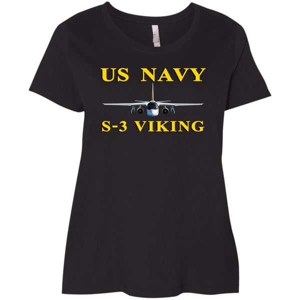 US Navy S-3 3 Ladies' Curvy T-Shirt