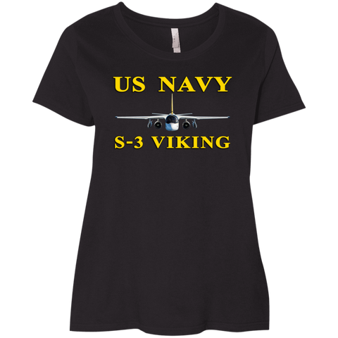 US Navy S-3 3 Ladies' Curvy T-Shirt