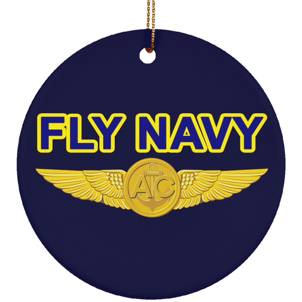 Fly Navy Aircrew Ornament - Circle