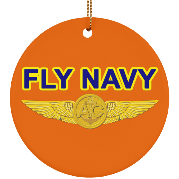 Fly Navy Aircrew Ornament - Circle