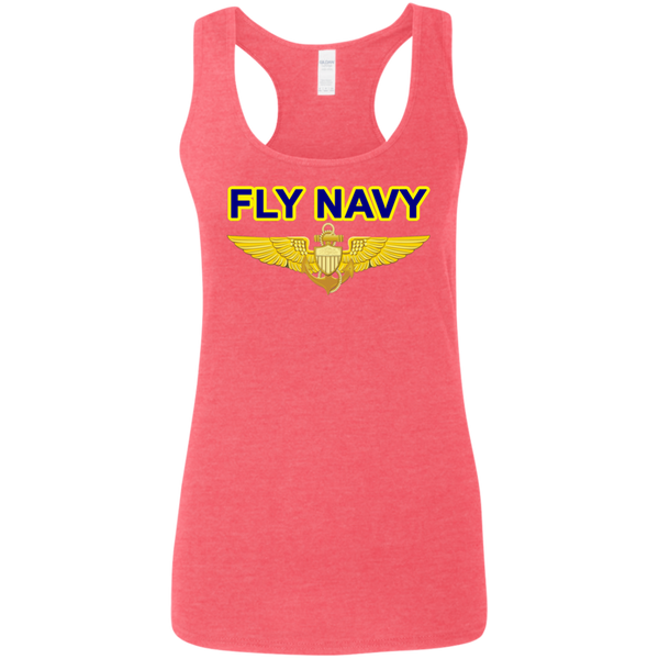 Fly Navy Aviator Ladies' Softstyle Racerback Tank