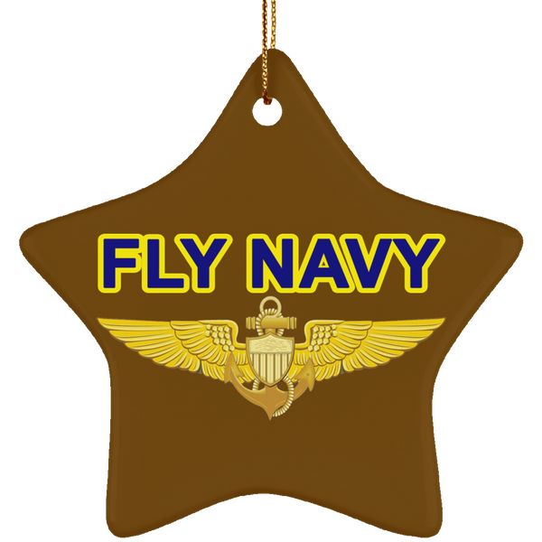 Fly Navy Aviator Ornament - Star