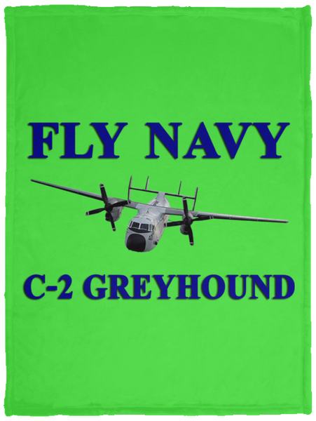 Fly Navy C-2 1 Blanket - Cozy Plush Fleece Blanket - 30x40