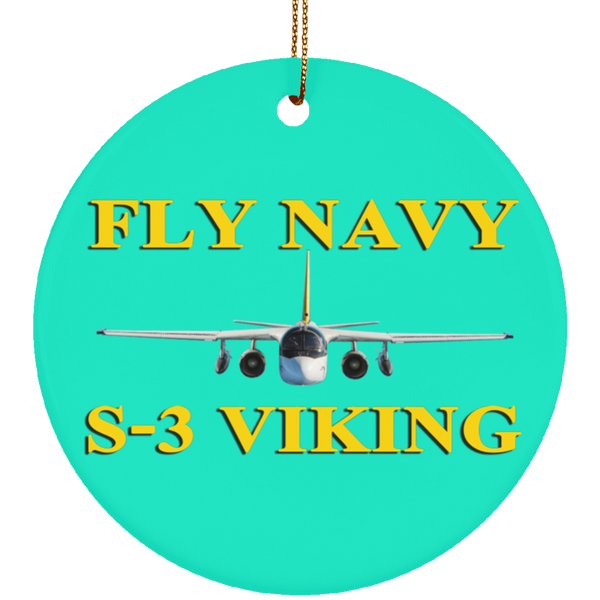 Fly Navy S-3 3 Ornament – Circle