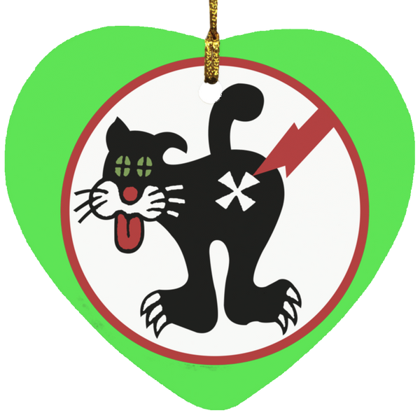 Duty Cat 1 Ornament - Heart