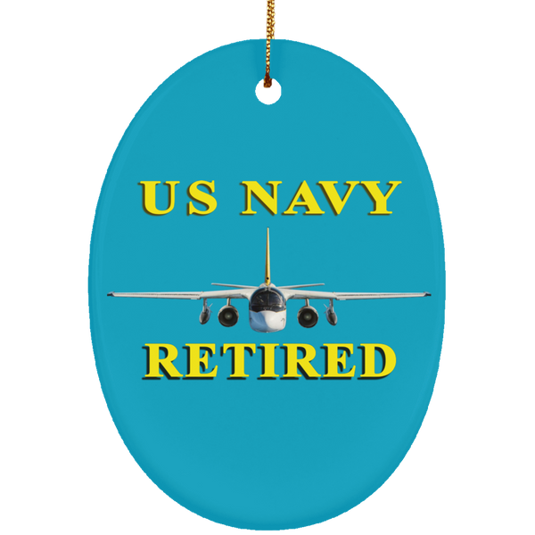 Navy Retired 2 Ornament - Oval