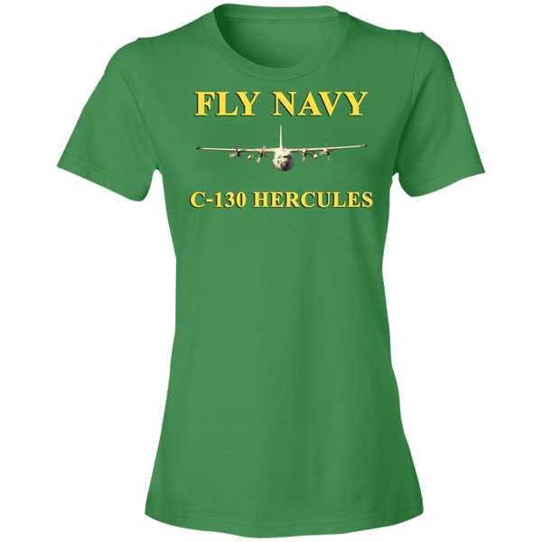 Fly Navy C-130 3 Ladies' Lightweight T-Shirt