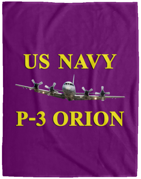 US Navy P-3 3 Blanket - Cozy Plush Fleece Blanket - 60x80