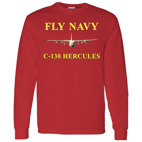 Fly Navy C-130 3 LS Ultra Cotton T-Shirt