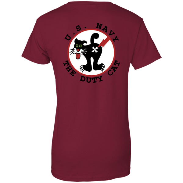 Duty Cat 2a Ladies Custom Cotton T-Shirt