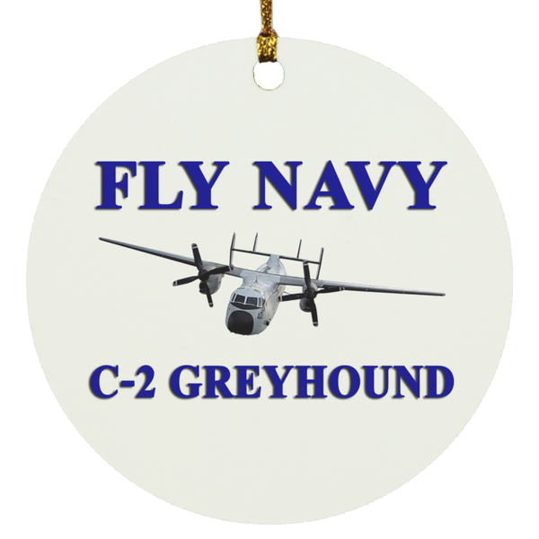 Fly Navy C-2 1 Ornament - Circle