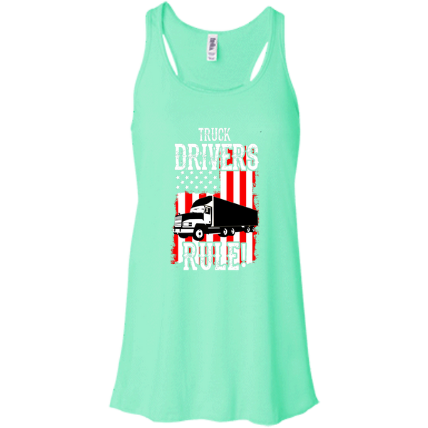 Truck Drivers Rule Flowy Racerback Tank