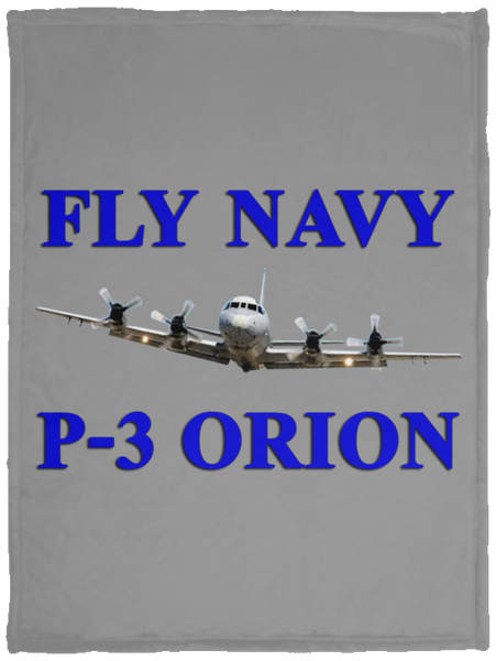 Fly Navy P-3 1 Blanket - Cozy Plush Fleece Blanket - 30x40