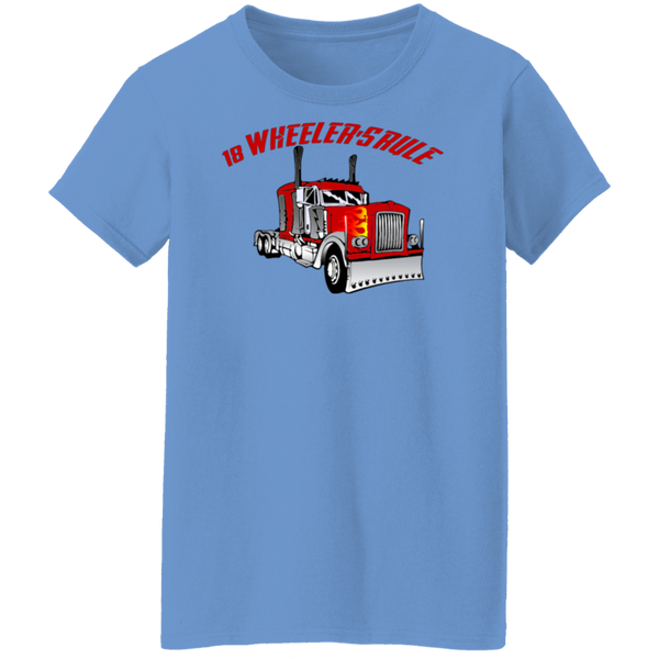 Trucker 18 Wheeler 1 Ladies' Cotton T-Shirt