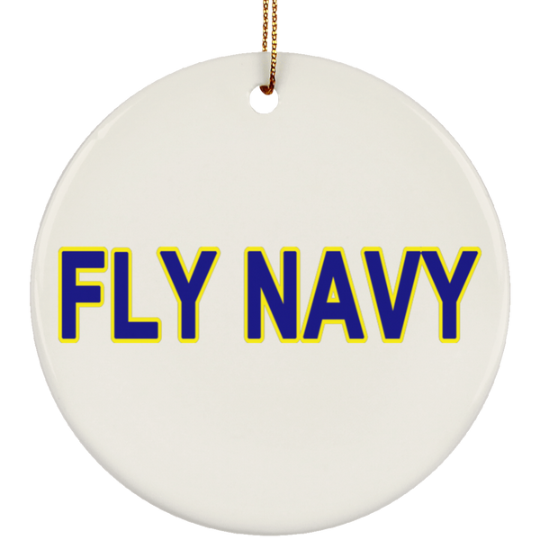 Fly Navy 2 Ornament - Circle