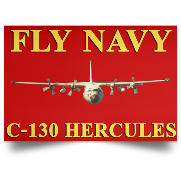 Fly Navy C-130 3 Poster - Landscape