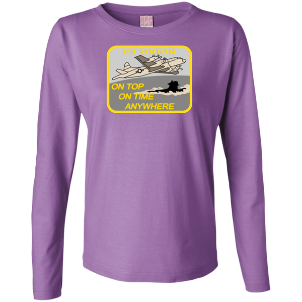 P-3 On Top Ladies' LS Cotton T-Shirt