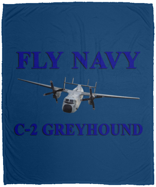 Fly Navy C-2 1 Blanket - Cozy Plush Fleece Blanket - 50x60