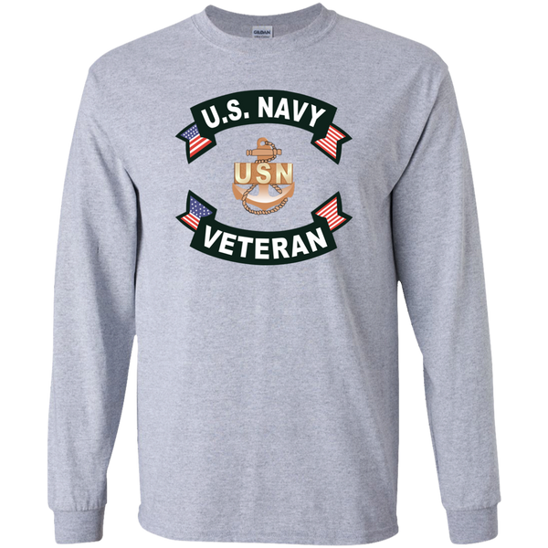 Navy Veteran 1 LS Ultra Cotton Tshirt