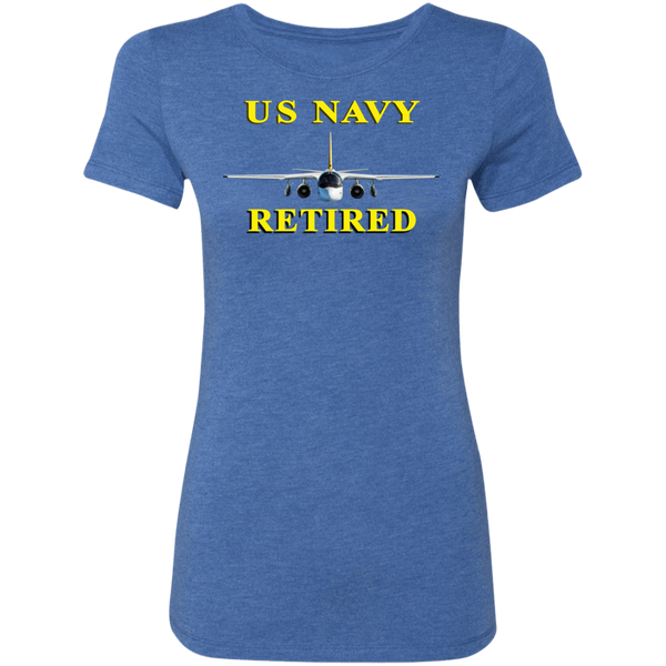 Navy Retired 2 Ladies' Triblend T-Shirt