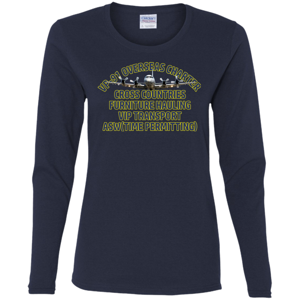 VP 91 8 Ladies' Cotton LS T-Shirt