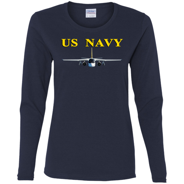 US Navy S-3 4 Ladies' Cotton LS T-Shirt