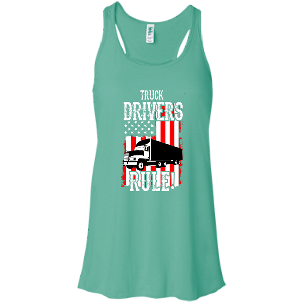 Truck Drivers Rule Flowy Racerback Tank