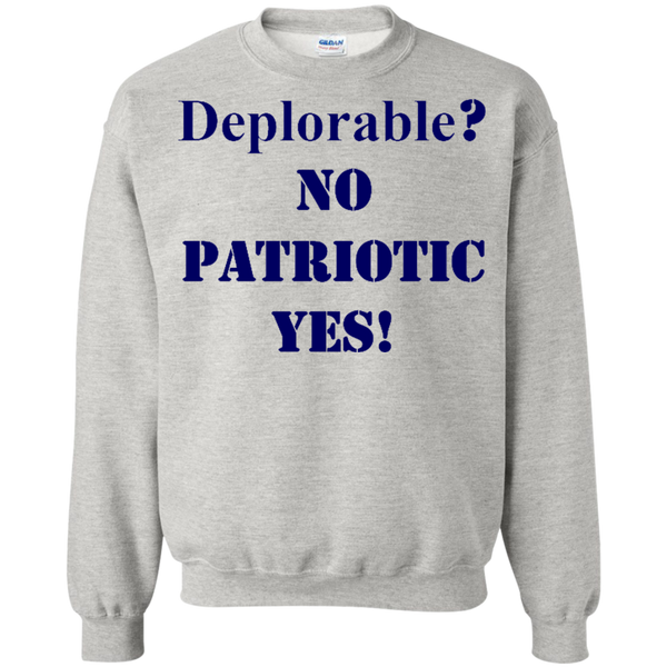 Deplorable Printed Crewneck Pullover Sweatshirt