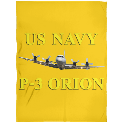 US Navy P-3 3 Blanket - Arctic Fleece Blanket 60x80