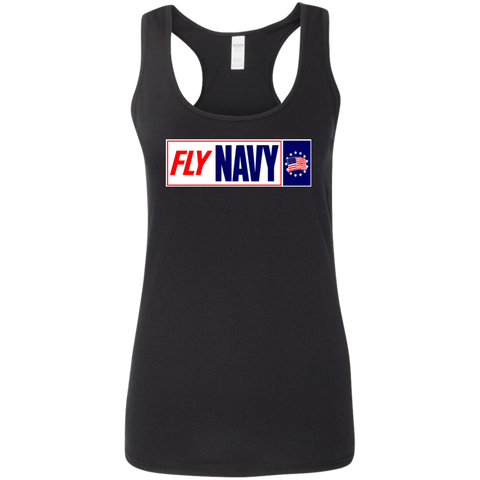 Fly Navy 1 Ladies' Softstyle Racerback Tank