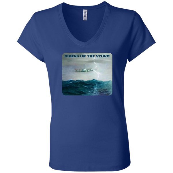 P-3 Orion Storm Riders 2 Ladies' Jersey V-Neck T-Shirt