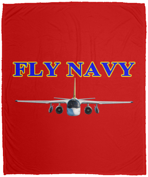 Fly Navy S-3 2 Blanket - Velveteen Micro Fleece Large