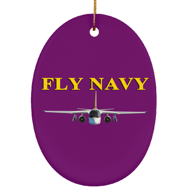 Fly Navy S-3 4 Ornament - Oval