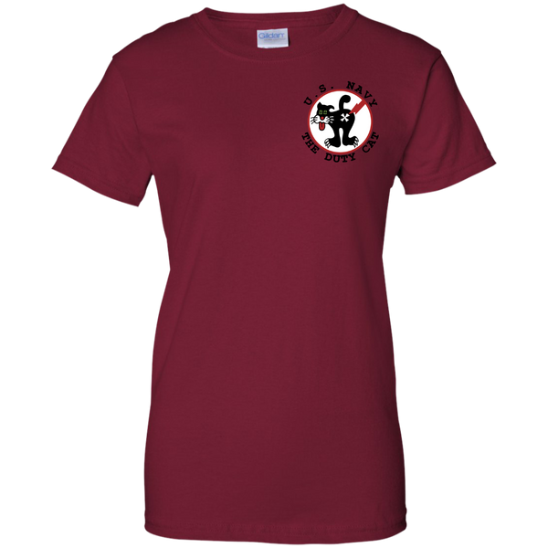 Duty Cat 2a Ladies Custom Cotton T-Shirt