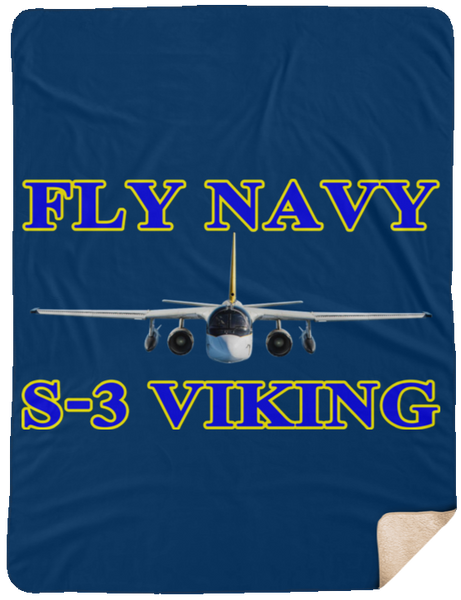 Fly Navy S-3 1 Blanket - Fleece Sherpa Extra Large