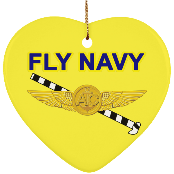 Fly Navy Tailhook 2 Ornament - Heart