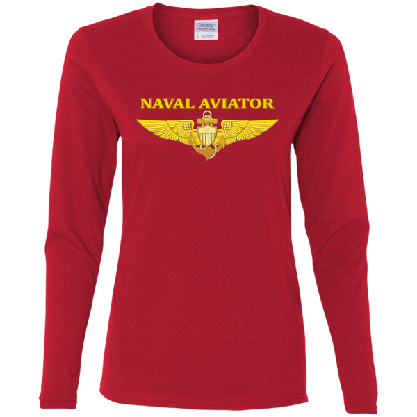 P-3C 2 Aviator Ladies' Cotton LS T-Shirt