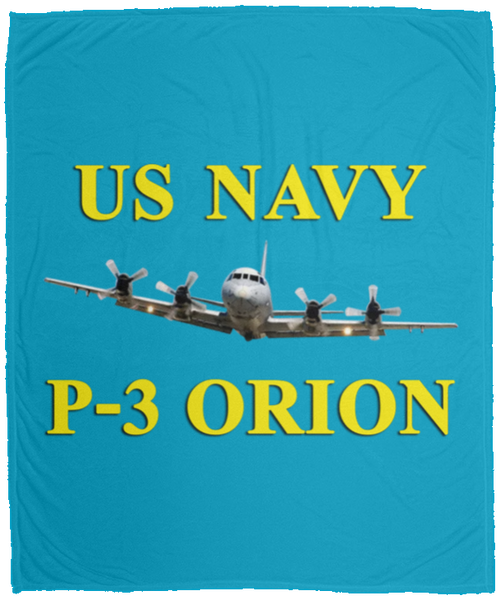 US Navy P-3 3 Blanket - Cozy Plush Fleece Blanket - 50x60