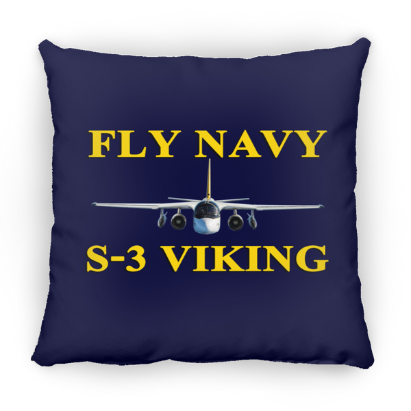 Fly Navy S-3 3 Pillow - Square - 16x16