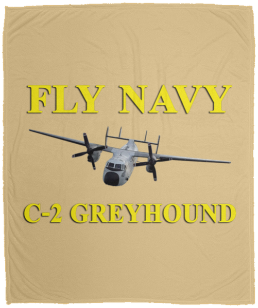 Fly Navy C-2 3 Blanket - Cozy Plush Fleece Blanket - 50x60