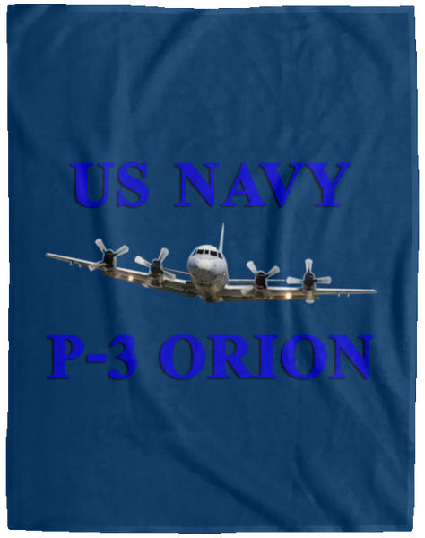 US Navy P-3 1 Blanket - Cozy Plush Fleece Blanket - 60x80