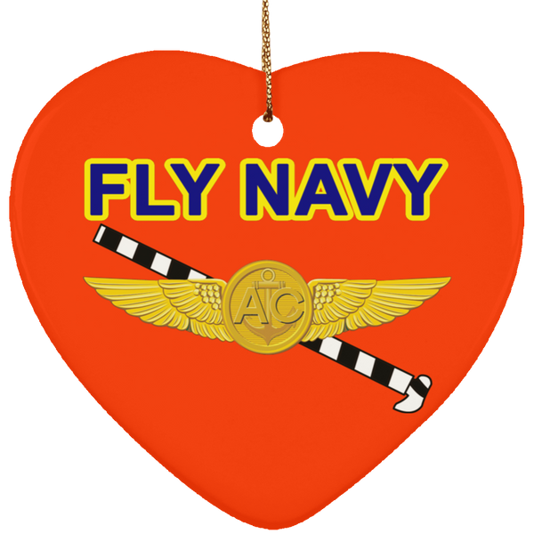 Fly Navy Tailhook 2 Ornament - Heart