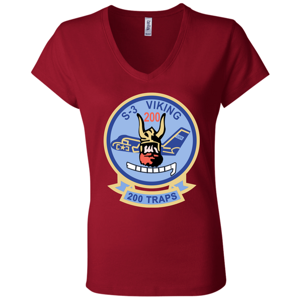 S-3 Viking 4 Ladies Jersey V-Neck T-Shirt